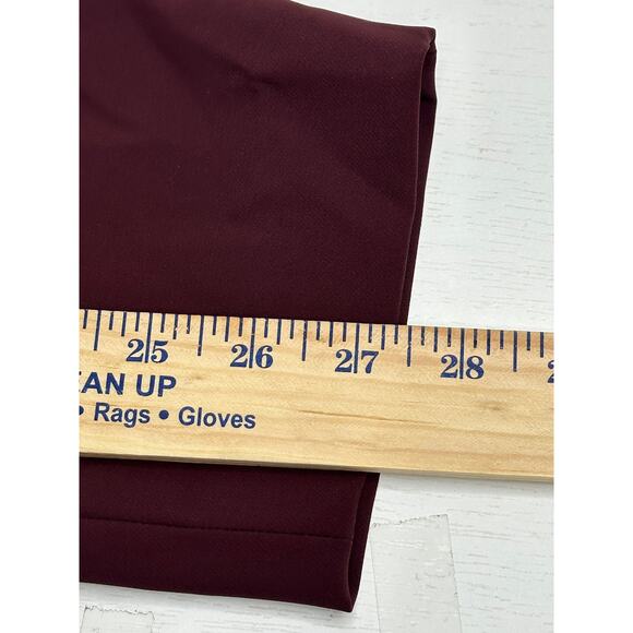 Theory Burgundy Red Dress Pants High Elastic Waist Stretch Business Workwear 6 - Picture 7 of 9